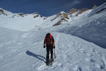 Davide in salita, verso quota 2400 m. (19-11-2011)