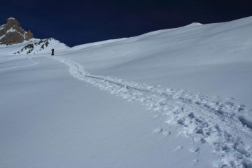 la traccia seguita per salire la Cima delle Rossette (19-11-2011)