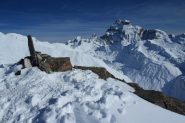 la vetta della Cima delle Rossette e il Monviso (19-11-2011)