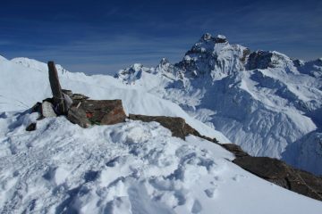 la vetta della Cima delle Rossette e il Monviso (19-11-2011)