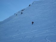 il bel pendio sotto la cima