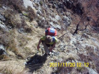 In salita sul versante sud del Pellerin