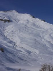 discesa nel vallone dei pali della luce
