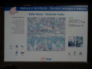 Il pannello sulla Centrale Fedio posto dopo il ponte sul Kant