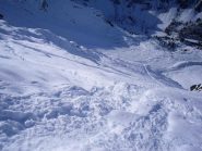 la traccia di salita ....