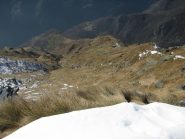 In basso, in primo piano, l'Alpe Binej