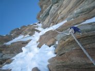 Il tratto finale con le corde fisse