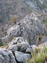 La cresta che separa gli ultimi due tiri dalla 