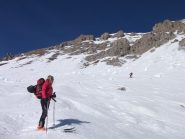 breve tratto di neve bella nel vallone Serour