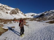 Neve sotto la grangia a 1991m