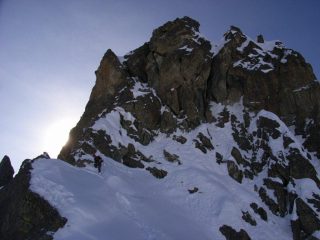 il torrione di vetta da nord est