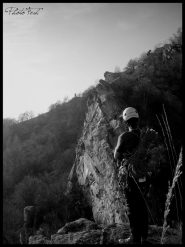 Claudio sulla sommità del torrione osservando il freidour