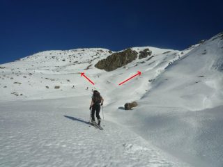 a sx punta Rasciassa a dx cima delle Barre