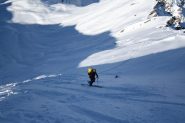 gli ultimi ripidi pendii sotto la vetta