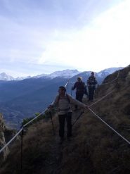 tratti con le corde fisse...