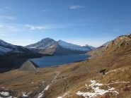 il lago visto dall'auto...sotto la strada zero neve!!!