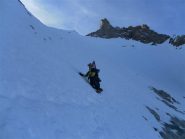 a fine traverso verso l'uscita al colle