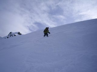 in discesa sul tratto fuori pista...