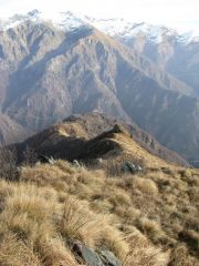 La cresta percorsa in salita dal Monte Serena