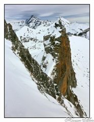 Rocca Gialeo, sullo sfondo il Monviso