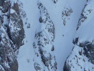 due scendono il canale nord dell'oronaie