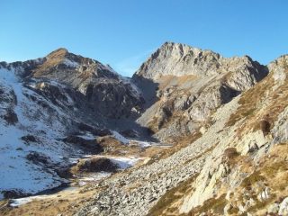 Pizzo Spluga (sx) e Sasso Bello