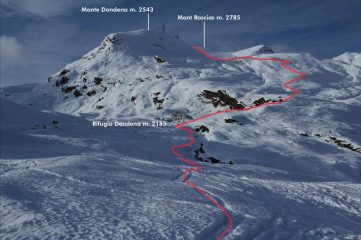 la via di salita da Dondena