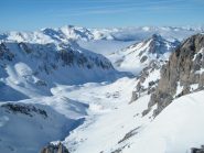 verso ovest con la nebbia in basso