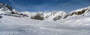 Panorama da sopra Pian Traversagn verso la Valle di Bellino