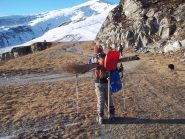 La meta sullo sfondo