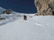 Paolo (Giac) mentre scende dal canalone