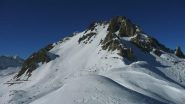Il versante di salita del becco Grande
