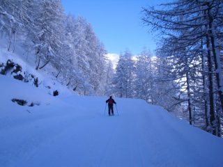 sulla statale resa pista ben fresata...