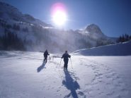 in discesa col forte vento..