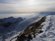 10 - Quasi sulla punta Imperatoria, la cresta appena percorsa con Punta della Croce a sinistra