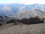 il ripido pendio di salita alla cima