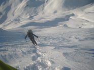 I ripidi pendii prima del traverso