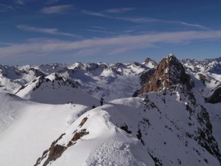 sulla cresta finale della cima ovest del Becco 