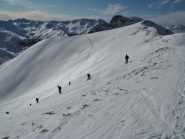 discesa dalla cresta di vetta