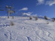 neve ventata nei pendii aperti in alto