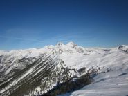 verso lo Janus...in basso il vallone di discesa