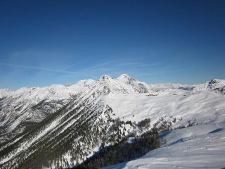 verso lo Janus...in basso il vallone di discesa