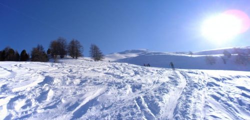 l'arrivo a Champchenille e in vista della vetta...
