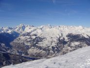 panorama verso il monte bianco