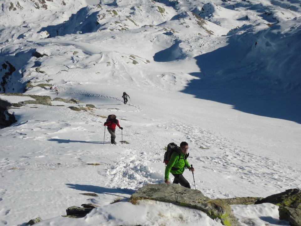il ripido tratto che porta in cima al Giezza