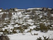 Il pendio iniziale nei pressi del forte di Mallemort.