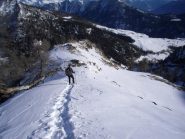 in discesa sulla nostra traccia...