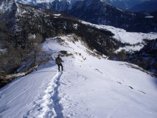 in discesa sulla nostra traccia...