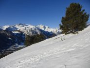 Salendo con pano sugli Ecrins