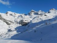 Il vallone di salita con Grand e Petit Tournalin e Roisetta